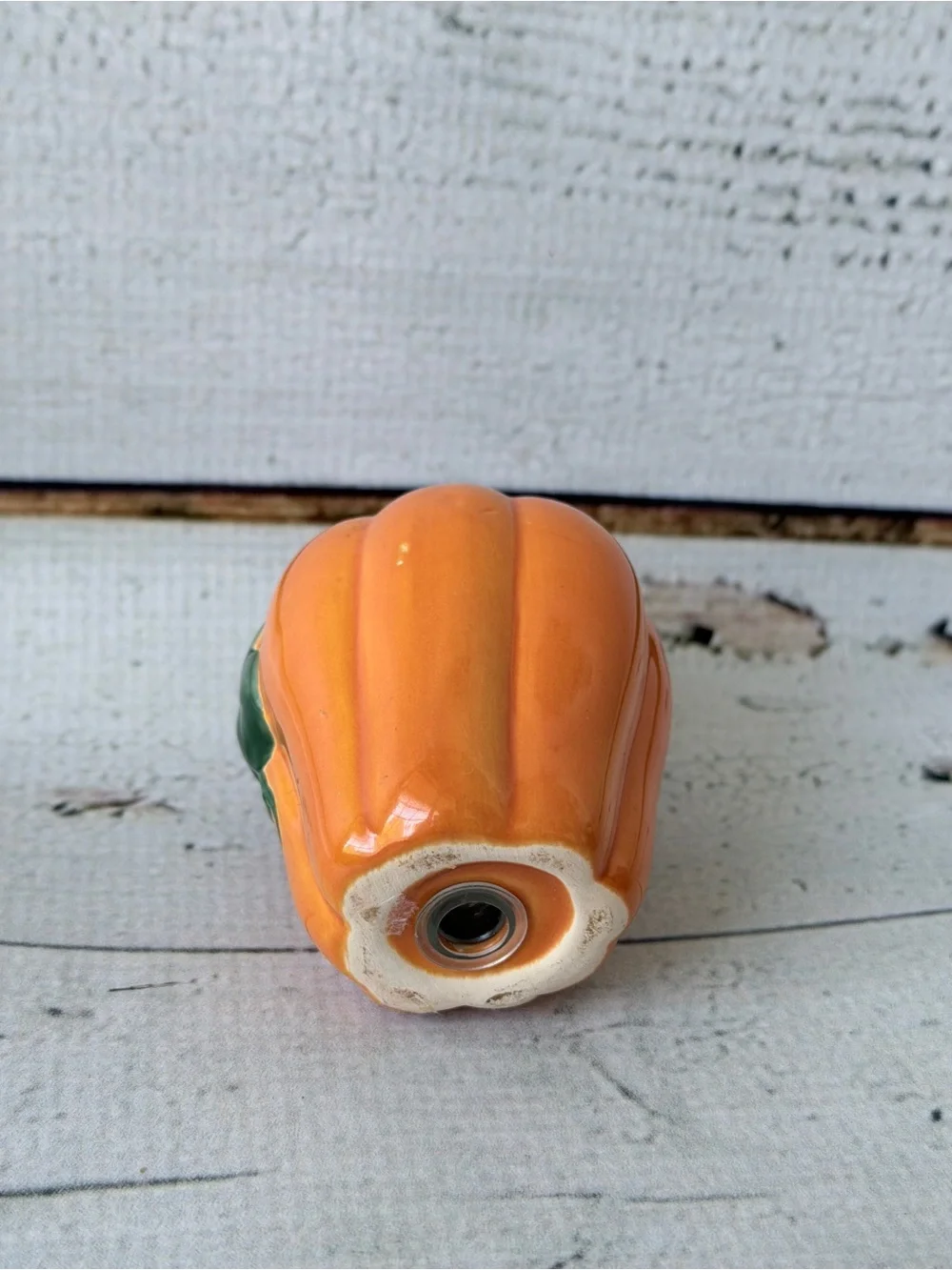 Orange Pumpkin Ceramic Salt and Pepper Shakers - Decorative Fall Kitchen Set